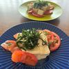 こむぎの作ってみた!投稿(ヘルシー♪♪チーズみたいな塩麹豆腐とトマトの塩昆布サラダ)