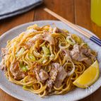 【やみつき♡︎ねぎ塩レモン豚焼きそば】爆速10分レシピ♪