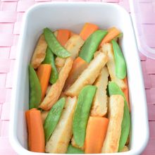さつまあげ・絹さや・にんじんの甘炒り煮　作り置きレシピ　激旨