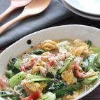 【チンゲン菜の中華鶏だしカニ玉】ご飯が進むちょっぱや本格中華
