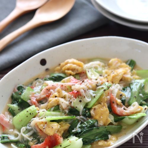 【チンゲン菜の中華鶏だしカニ玉】ご飯が進むちょっぱや本格中華