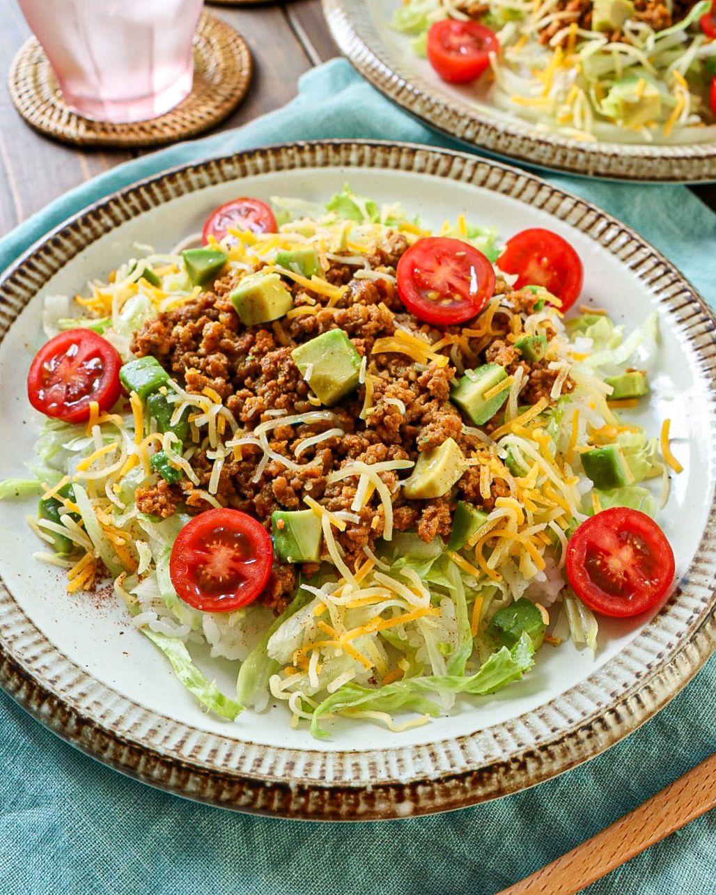レンジで簡単！タコライス♡10分で完成】ランチにもおすすめ | レシピ