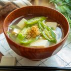 しょうが風味のオクラと豆腐のお味噌汁