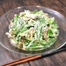 意外な組み合わせ!ニラとしめじのマヨネーズサラダ