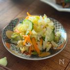 野菜とじゃこの酢の物