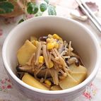 じゃがいもときのこのオイスターソース味（レンジ調理）