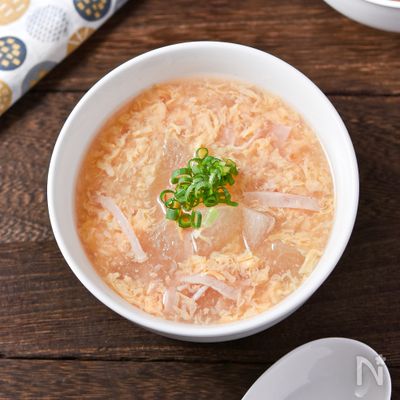 とろ~りあったか♪具沢山【冬瓜のかきたま中華スープ】