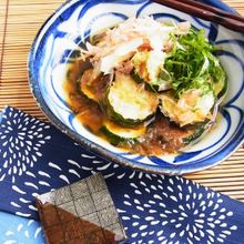 ズッキーニの焼きびたし 香味野菜添え