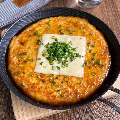 【ワンパンで簡単】豆腐のふわシャキチーズ焼き