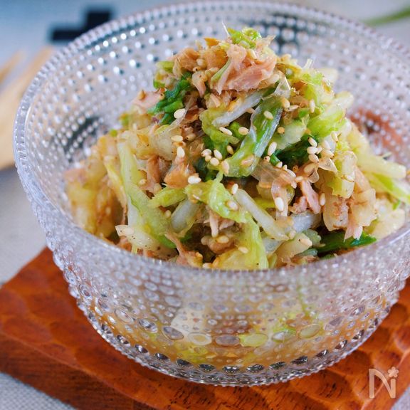 これは危険！無限に食べれる♪『白菜とツナのおかかポン酢あえ』