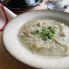 "ほんのりと優しい味" きのこと水菜の中華粥