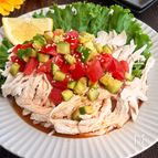 【格安鶏むね肉で】コロコロ夏野菜の中華風よだれ鶏