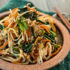 焼肉のたれで簡単《もやし小松菜えのきのナムル》