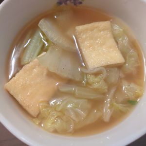 たりおの作ってみた!投稿(フライパンのまま食卓へ「薄揚げと白菜のくったり煮」)