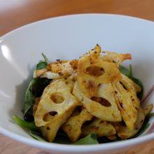 シャキシャキレンコンカレー炒め