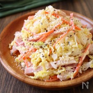 5分でデリ風サラダ！「白菜コールスロー」シーザーサラダ風♩