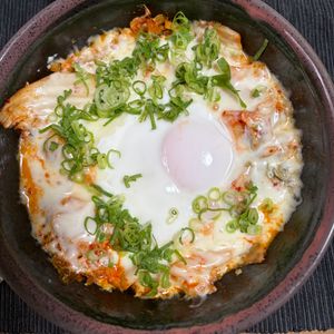 ゆっこの作ってみた!投稿(レンジで一発！オートミールのキム玉チーズごはん)
