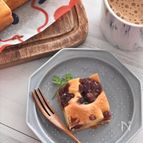 【マスカルポーネと茹で小豆のチーズケーキ風】混ぜて焼くだけ！