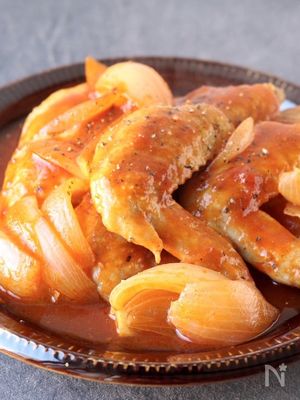 手羽先の中華風トマト煮