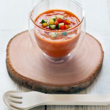 トマト缶で簡単☆本格ガスパチョ（冷たいトマトスープ）