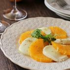 オレンジとモッツァレラチーズのサラダ 山椒風味