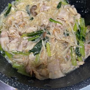 1251934の作ってみた!投稿(ご飯が進むヘルシー和食✨とろとろゆで豚と小松菜の卵あん🤩)