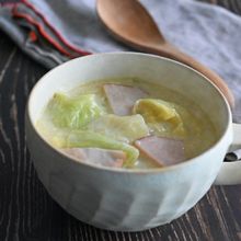 【簡単】たっぷりキャベツの豆乳スープ