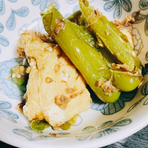 REIの作ってみた!投稿(《丸ごとピーマンとお揚げのおかか煮》お出汁がじゅわ～♡)