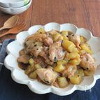 ごはんがすすむ☆鶏もも肉とじゃがいもの甘辛バジルソテー