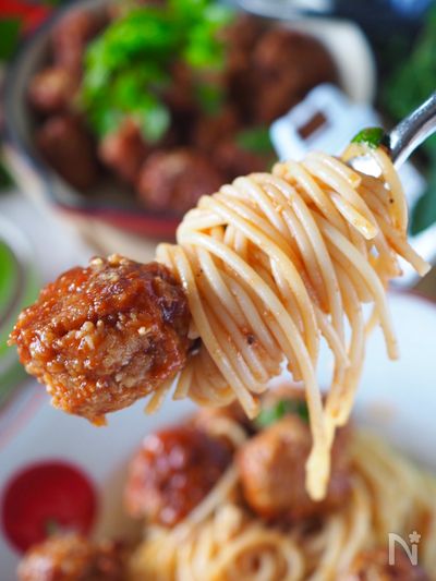 ポリ袋ミートボール応用 豆腐ミートボールのスパゲッティ By 道添明子 あーぴん レシピサイト Nadia ナディア プロの料理家のおいしいレシピ