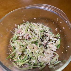 1177839の作ってみた!投稿(切り干し大根とツナきゅうり塩昆布の無限サラダ|水戻し不要!)