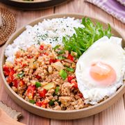 【レンチンガパオライス】調味料3つで！クタクタでもつくれる♪