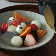 【レンジで簡単】はちみつゆず寒天の和風あんみつ♪