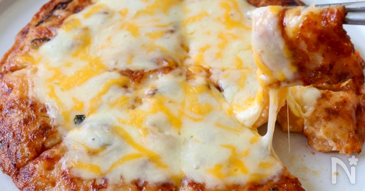ダイエット食！？キムチとチーズの豆腐チヂミ