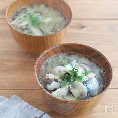 【#冷凍野菜】簡単!さば缶ときのこのみそ汁