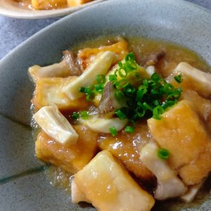 すっぴの作ってみた!投稿(厚揚げと舞茸のみぞれあん)