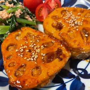 yunikaの作ってみた!投稿(【甘酢蓮根つくねバーグ】絶品褒められおかず♡)