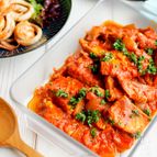 もっちり旨辛！めかじきのトマト煮