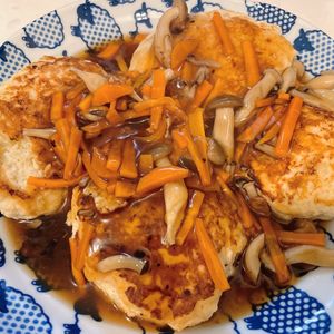 ゆずまるの作ってみた!投稿(【鶏ひき肉ときのこの和風あんかけハンバーグ】ほっこり和食♡)