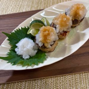 楽ラク手抜キッチン🐶🐾の作ってみた!投稿(椎茸の肉詰め～おろしポン酢～)
