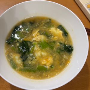 1250624の作ってみた!投稿(ふんわり卵と小松菜のとろみ中華スープ【#簡単#スープ】)