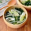おいしく腸活♩わかめとえのきのねぎ塩スープ