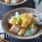 【切り餅活用】めんつゆで簡単＊厚揚げと揚げ餅のみぞれ煮
