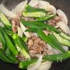 絶品♡旨塩だれ《豚こまとおくらの中華炒め》の工程4