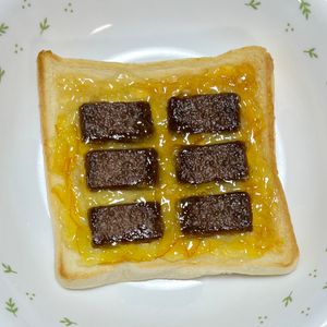 キャピタンの作ってみた!投稿(この組合せはクセになる!オレンジ焼きチョコトースト)