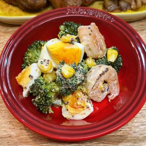 ゆきぼうの作ってみた!投稿(【144kcal】ブロッコリーとゆで卵のマヨマスタードサラダ)