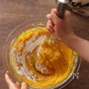【かぼちゃチーズケーキ】きび砂糖でハロウィンケーキの工程2