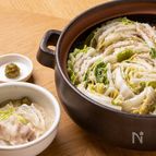 豚バラ白菜のごま豆乳ミルフィーユ鍋