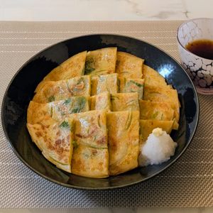 𝔂𝓾𝓶𝓲🍓の作ってみた!投稿(美味し〜い♪脱マンネリ！天つゆでいただく和風チヂミ♪)