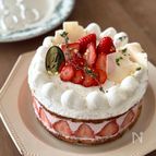【オーブン不要！ナッペ不要！】簡単フレジェ風ケーキ